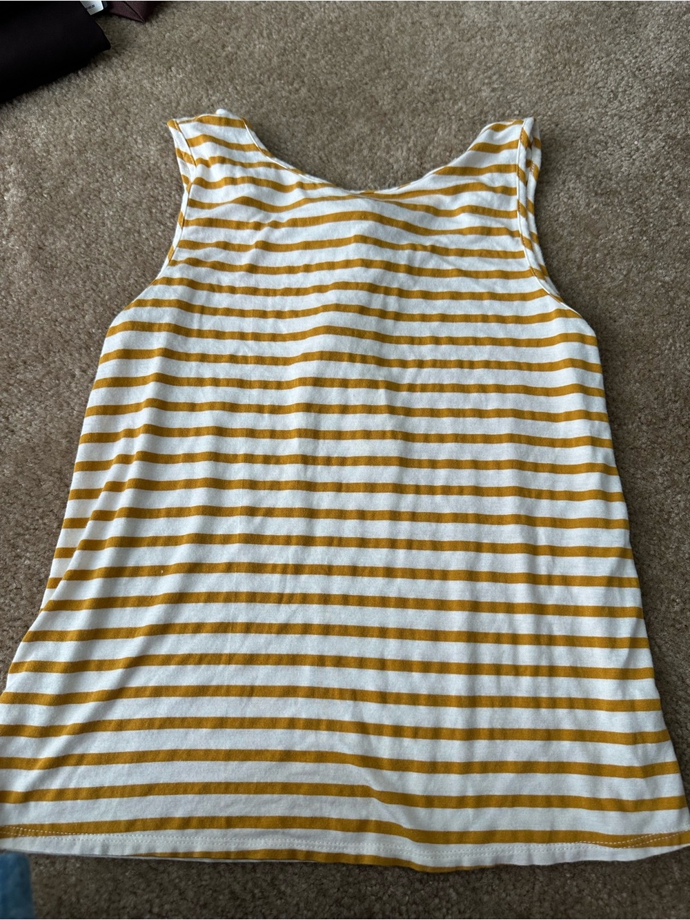🌿 Green Envelope Striped Tank Top | Size XS | Mint Condition | Tie-Back Detail - Picture 2 of 4